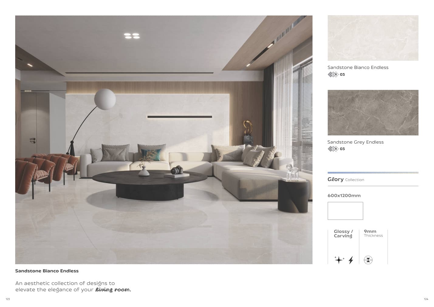 Glory Sandstone Grey Endless 600x1200mm