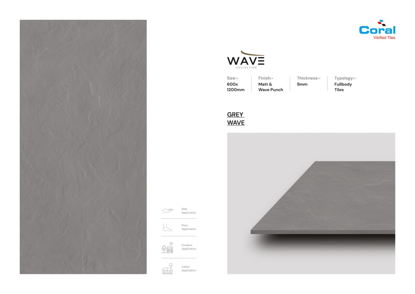 Wave Grey Wave 600x1200mm