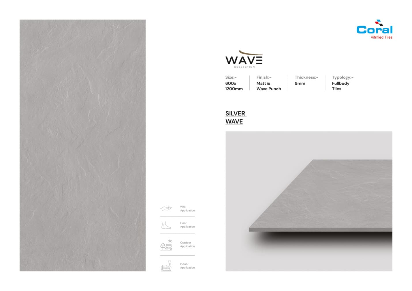 Wave Silver Wave 600x1200mm