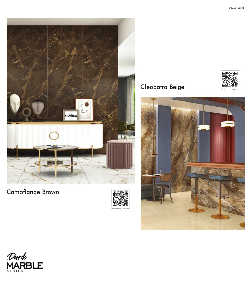 Dark Marble Camoflange Brown 800x2400mm