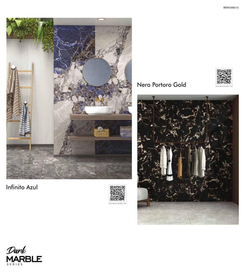 Dark Marble Infinito Azul 800x2400mm