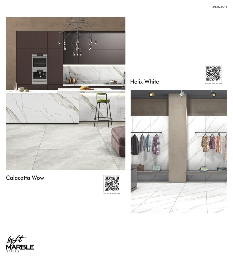 Light Marble Calacatta Wow 800x2400mm