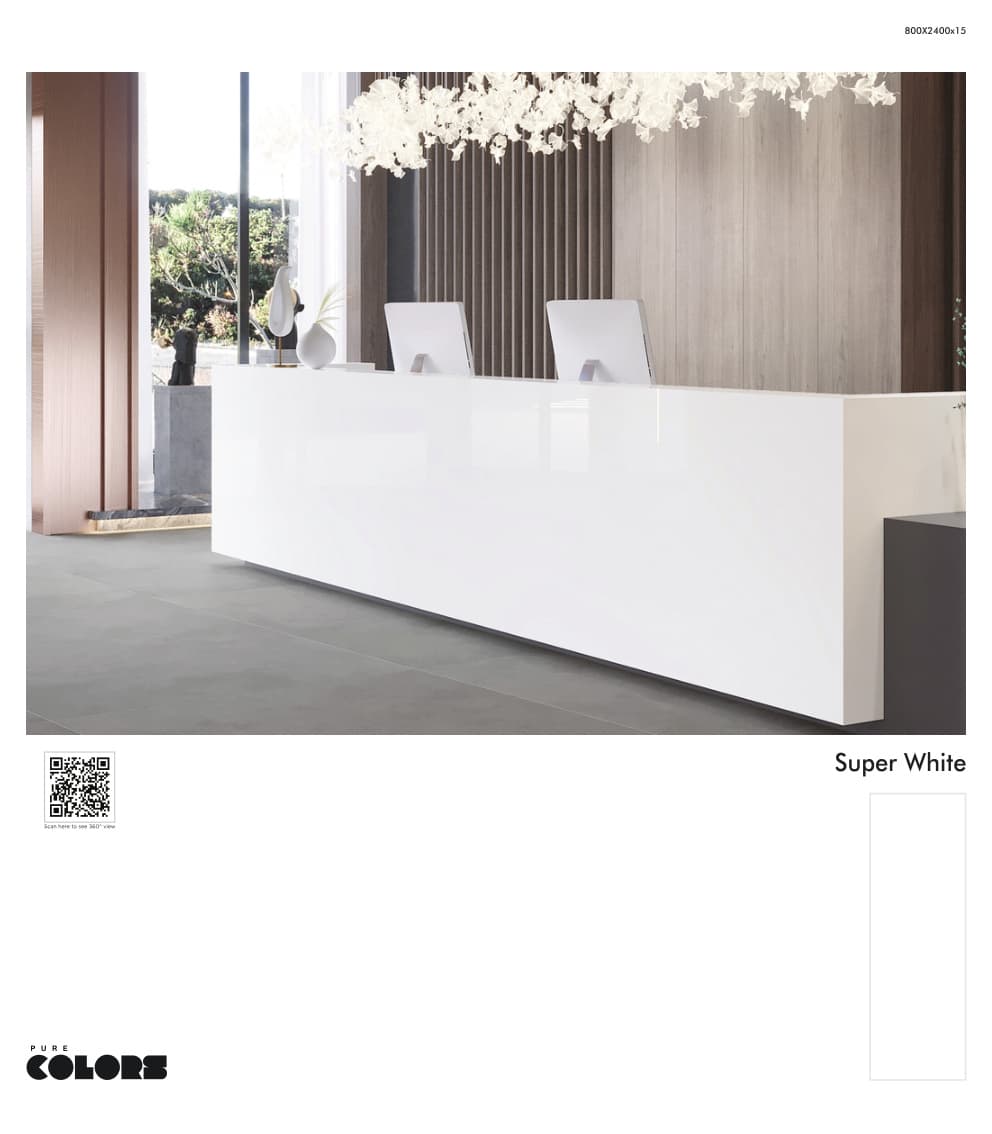 Pure Colors Super White 800x2400mm