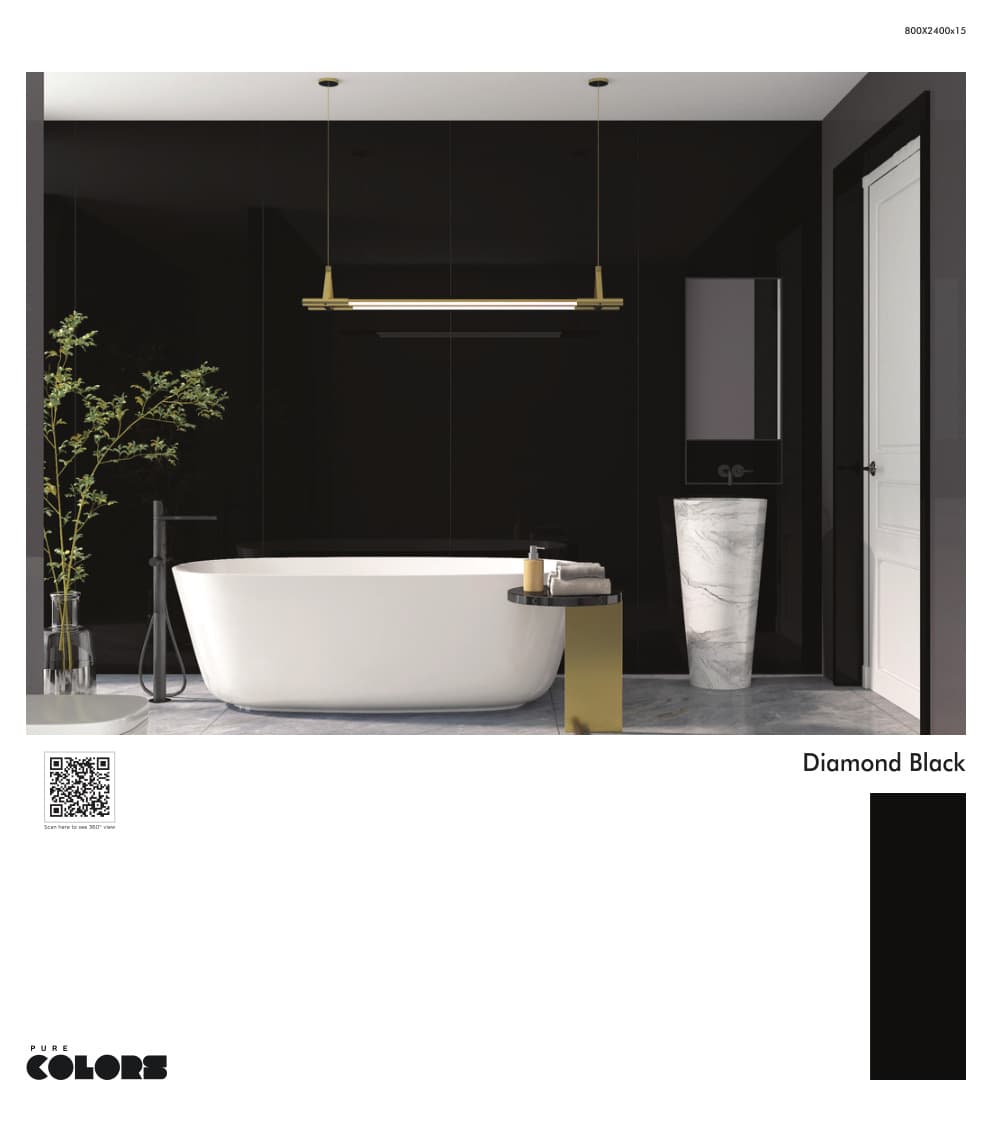 Pure Colors Diamond Black 800x2400mm