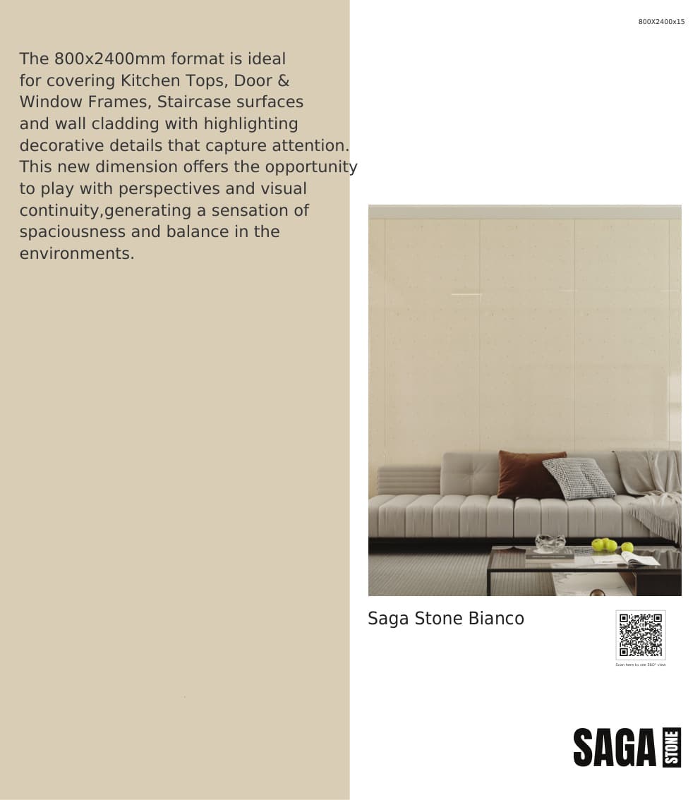 Saga Stone Sagastone Bianco 800x2400mm