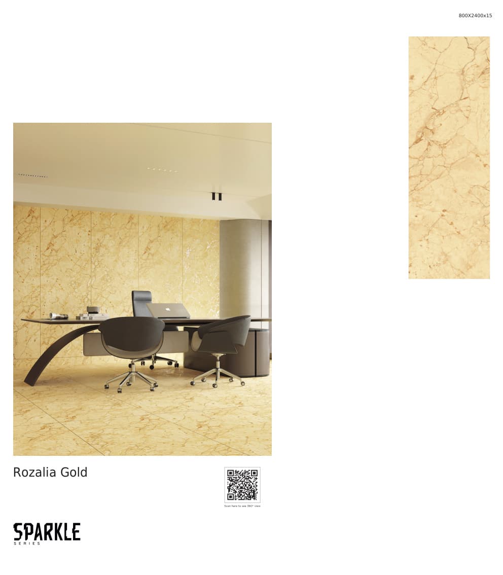 Sparkle Rozalia Gold 800x2400mm