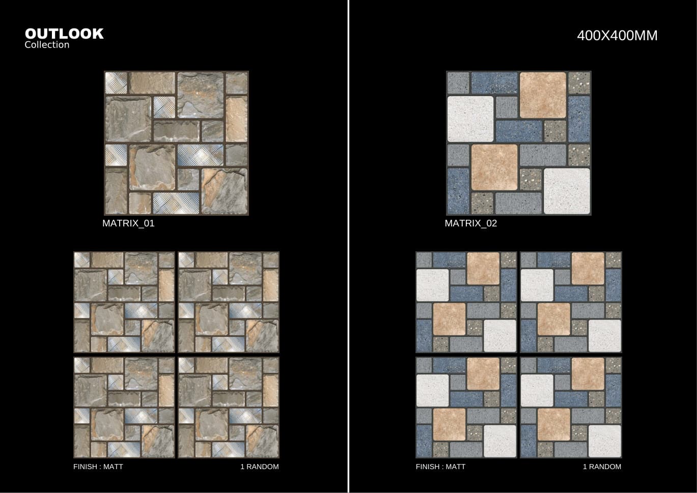 Matrix 400x400mm outdoor tile