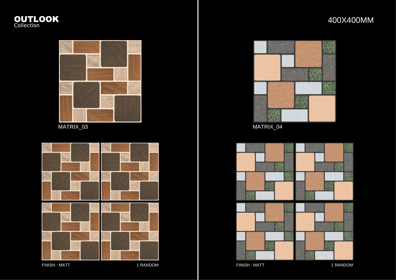 Matrix 400x400mm outdoor tile