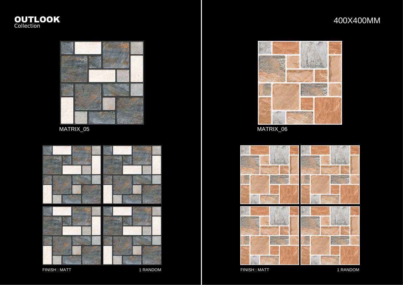 Matrix 400x400mm outdoor tile