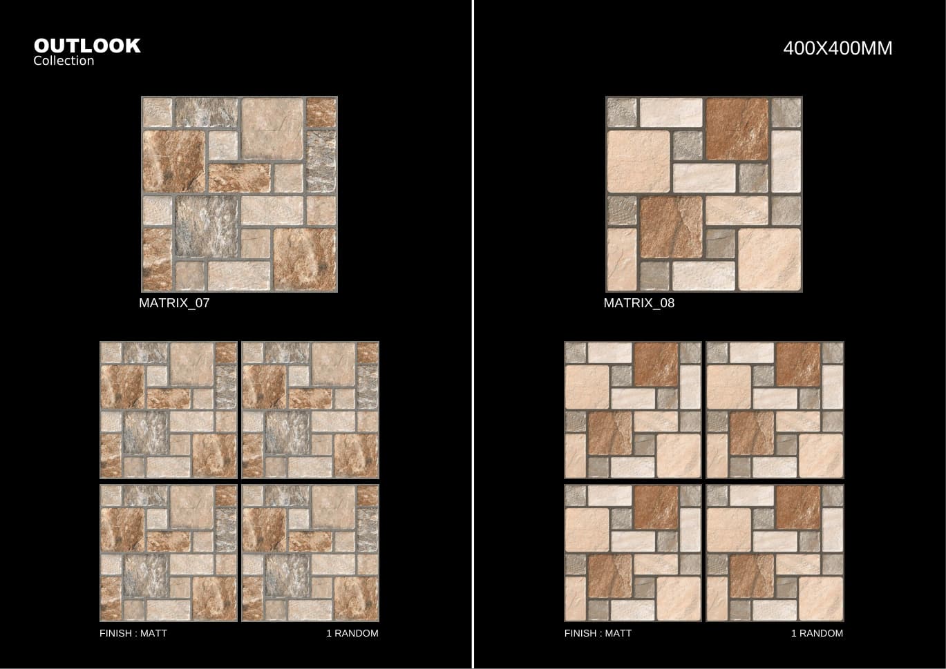 Matrix 400x400mm outdoor tile
