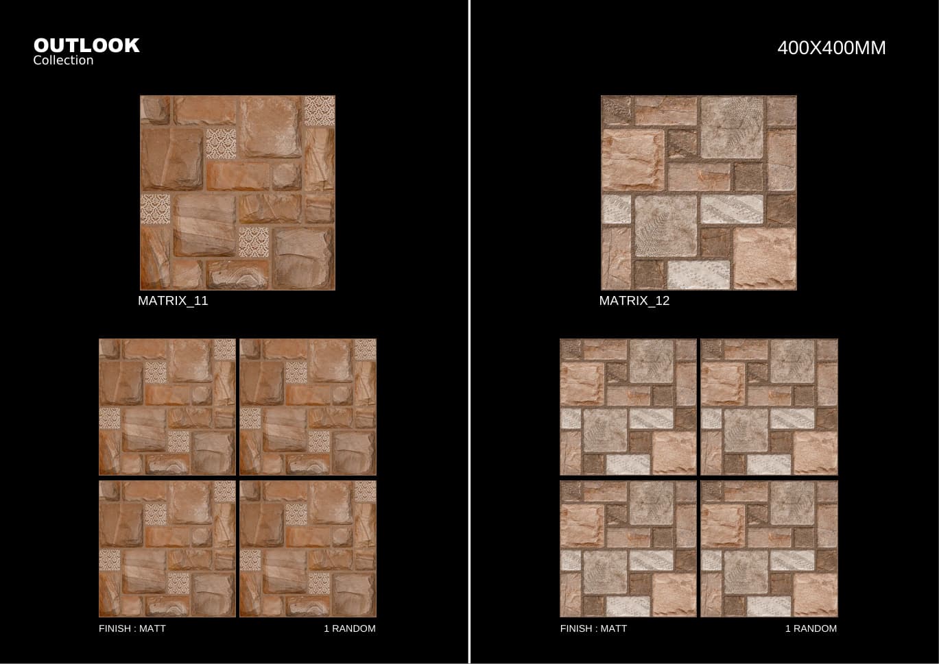 Matrix 400x400mm outdoor tile
