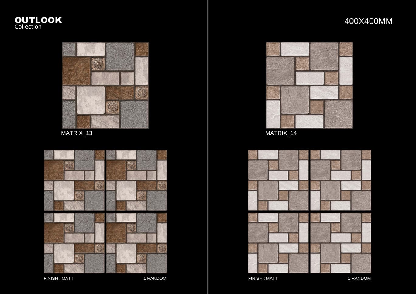 Matrix 400x400mm outdoor tile