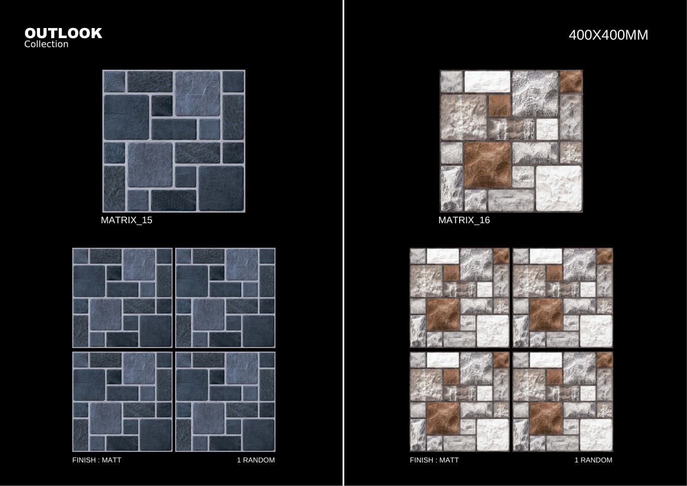Matrix 400x400mm outdoor tile