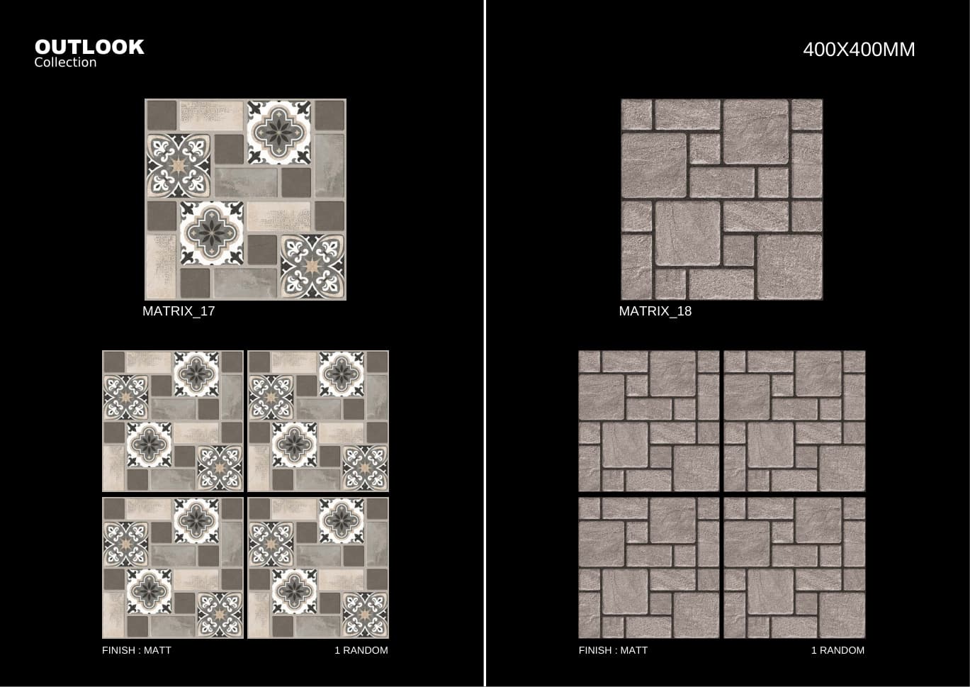 Matrix 400x400mm outdoor tile
