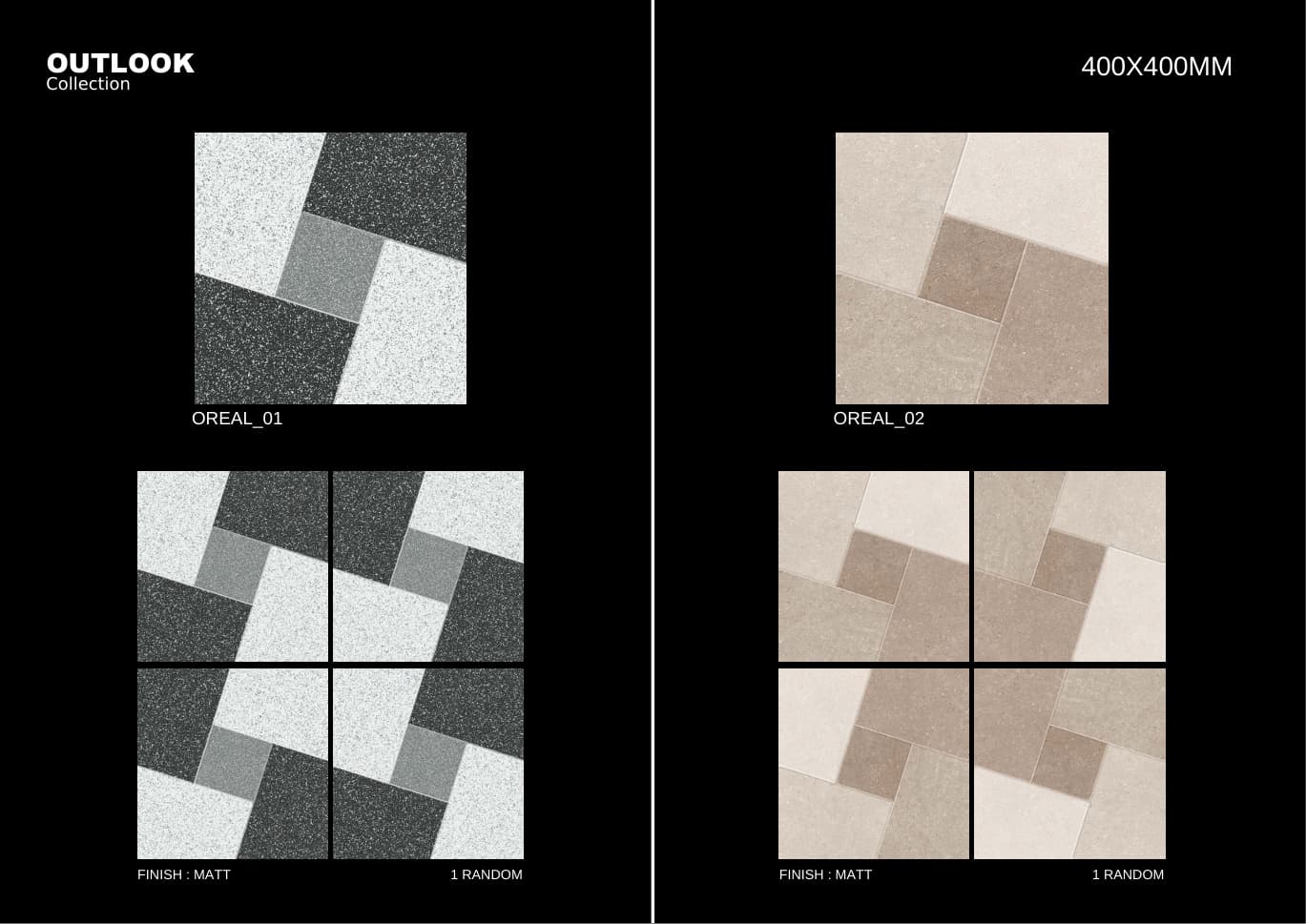 Oreal 400x400mm outdoor tile