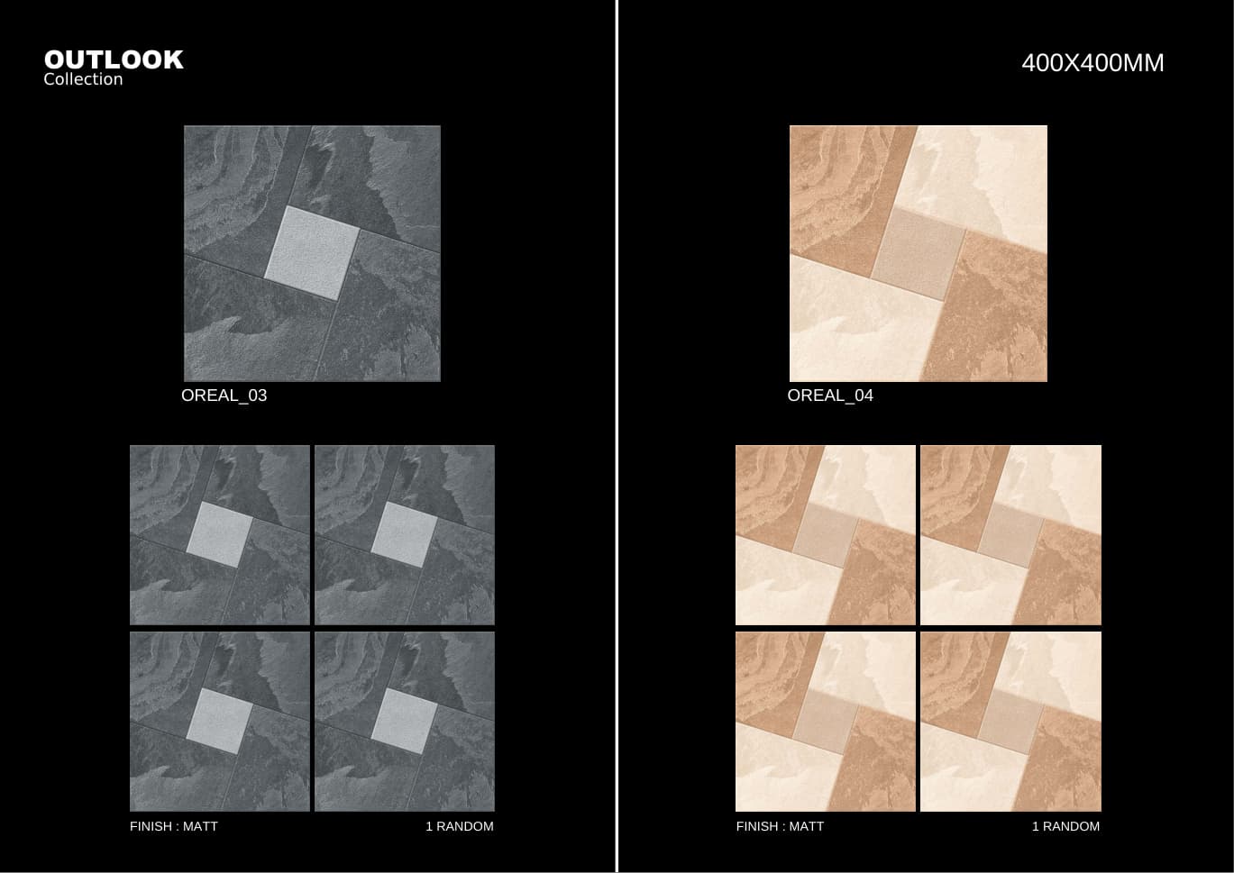 Oreal 400x400mm outdoor tile