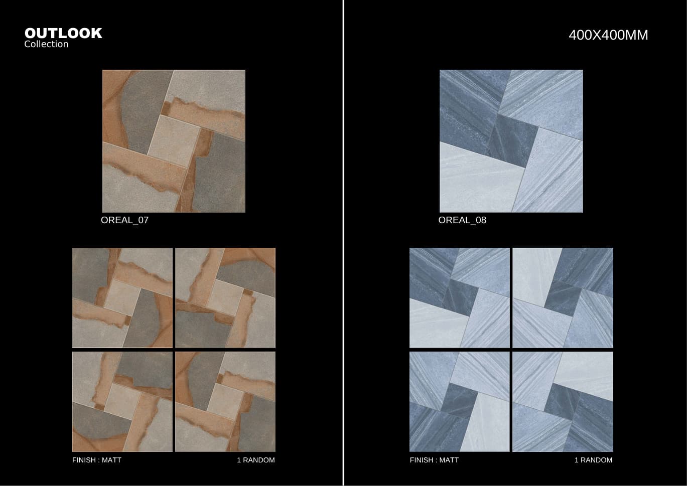 Oreal 400x400mm outdoor tile
