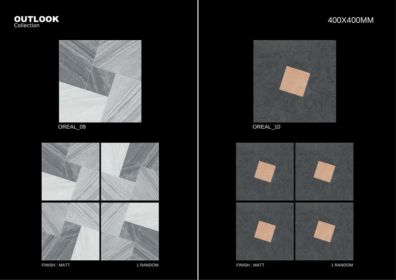 Oreal 400x400mm outdoor tile