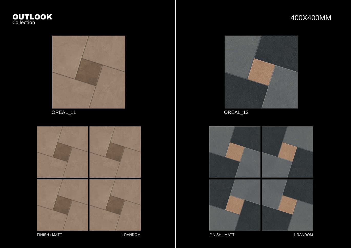 Oreal 400x400mm outdoor tile