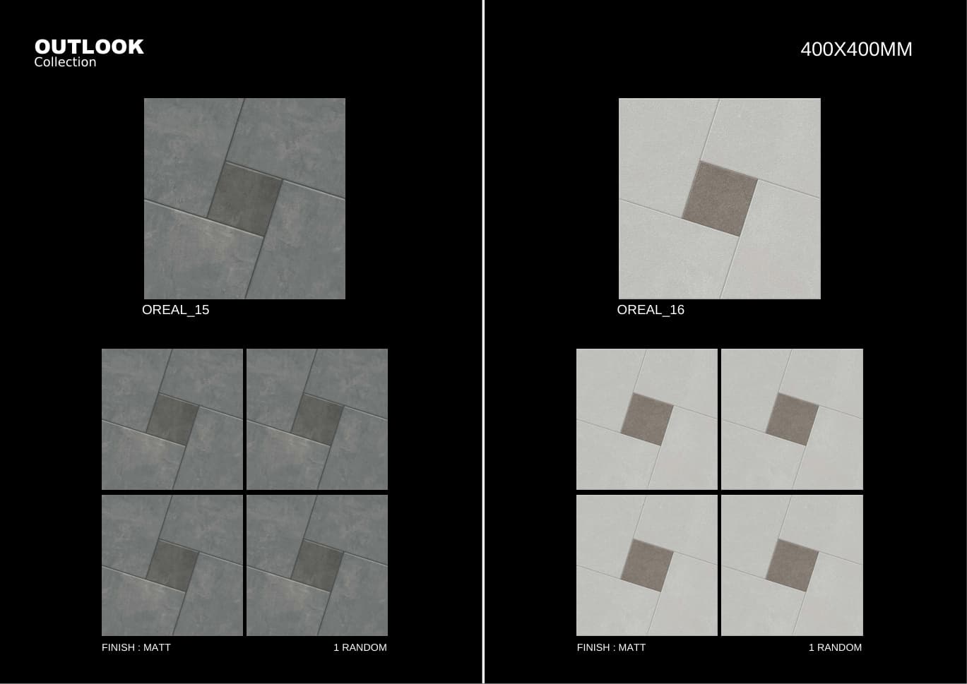 Oreal 400x400mm outdoor tile