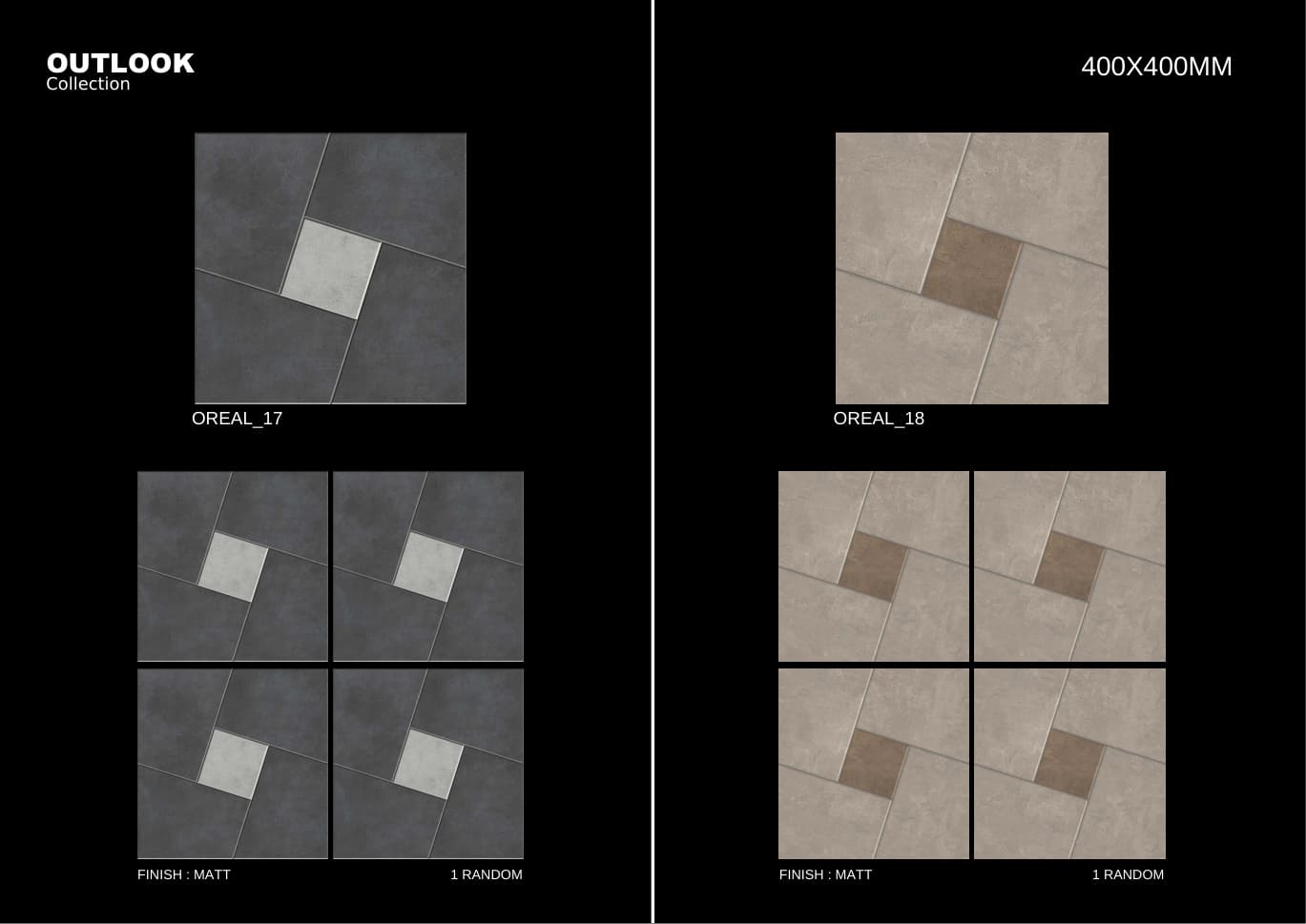 Oreal 400x400mm outdoor tile