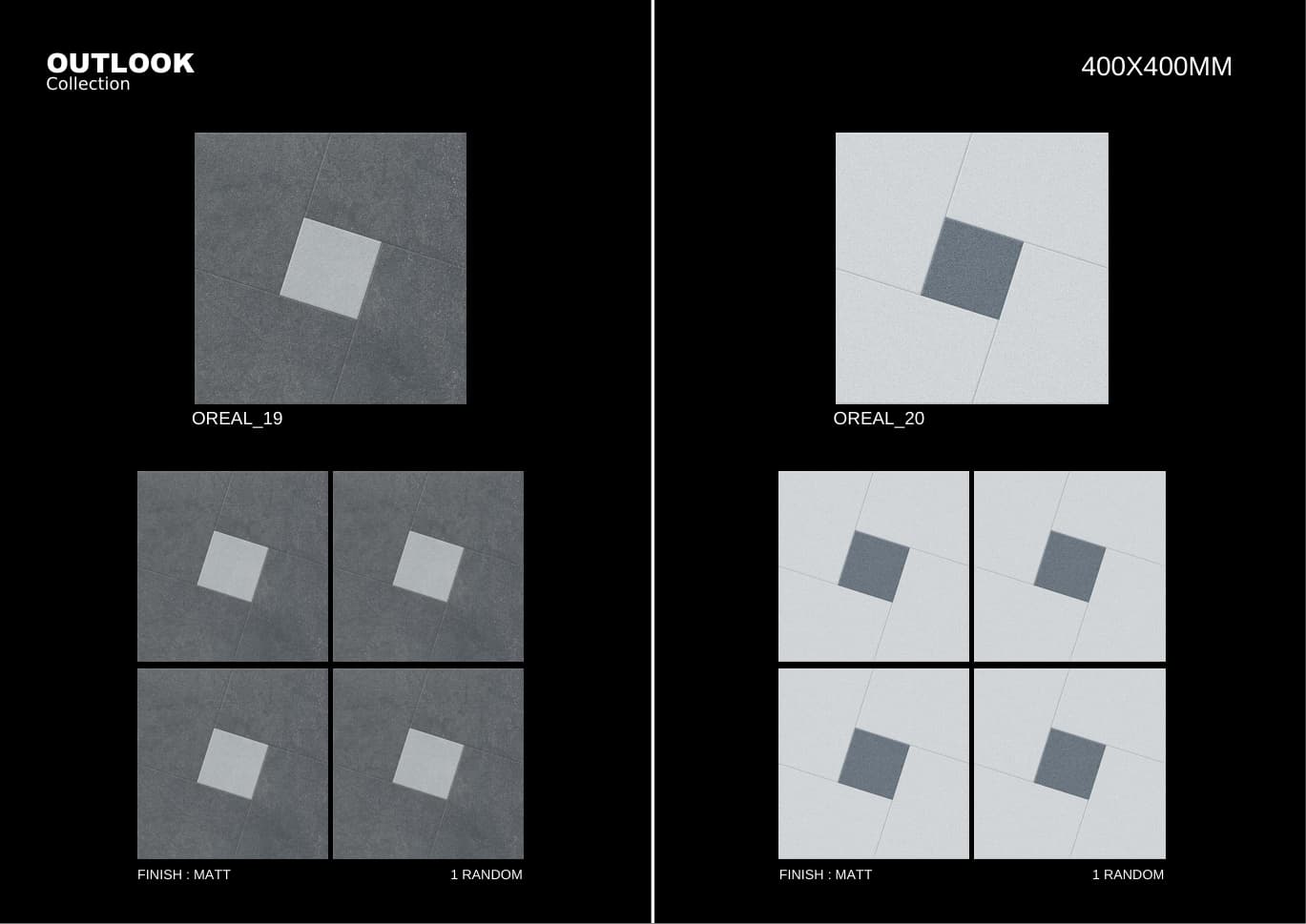 Oreal 400x400mm outdoor tile