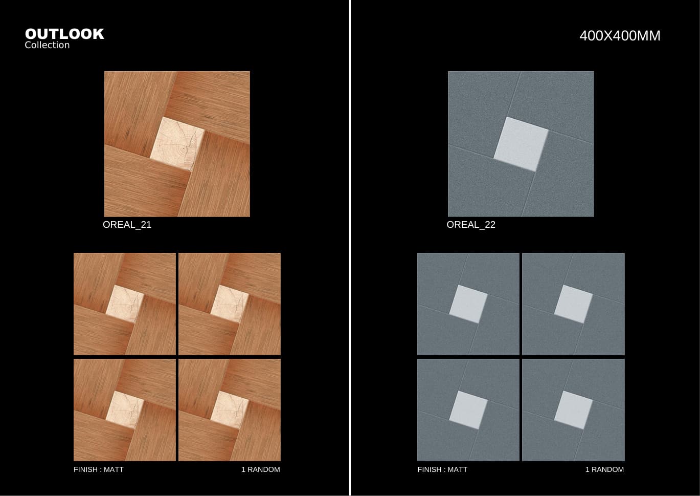 Oreal 400x400mm outdoor tile