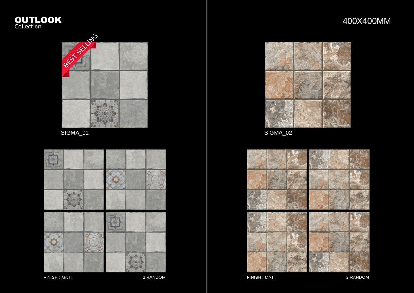 Sigma 400x400mm outdoor tile