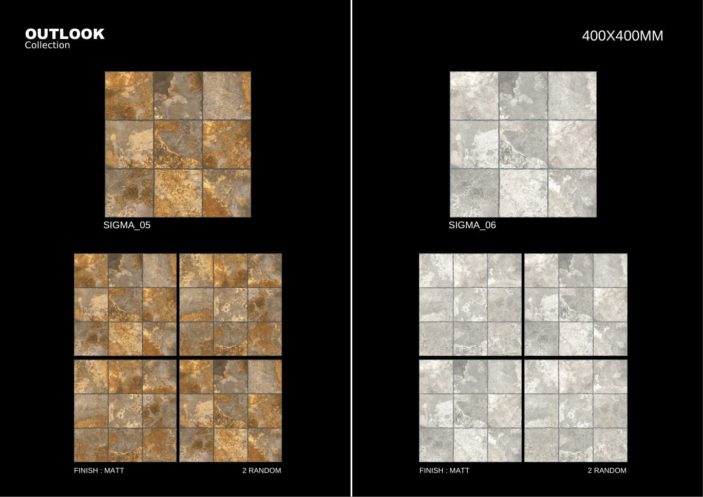 Sigma 400x400mm outdoor tile