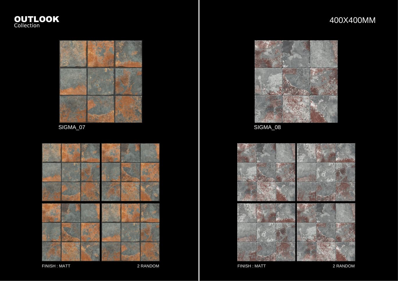 Sigma 400x400mm outdoor tile