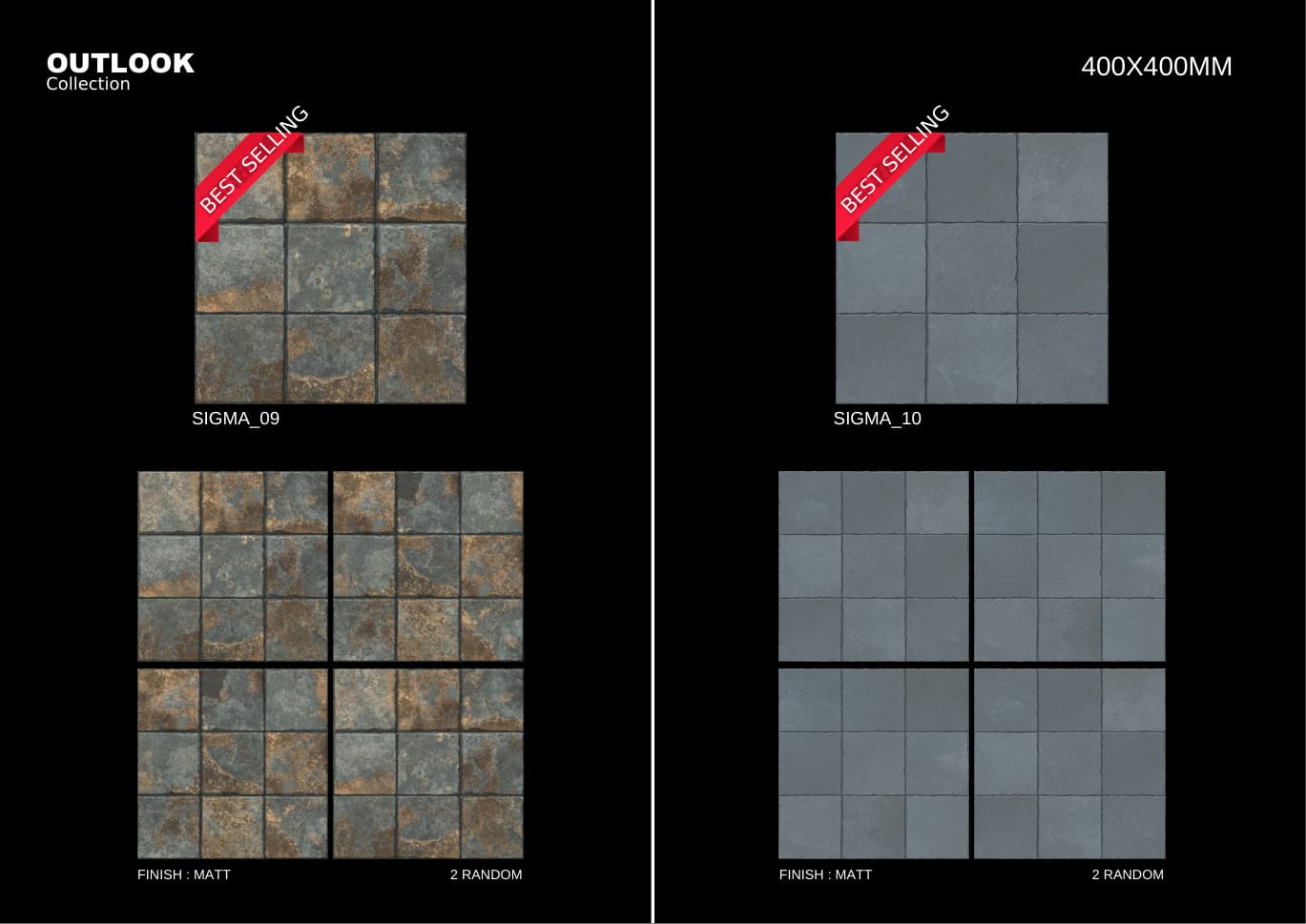 Sigma 400x400mm outdoor tile