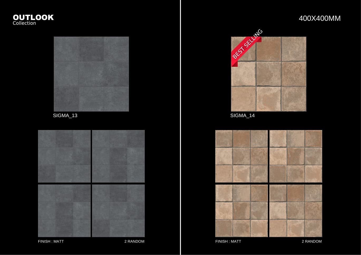 Sigma 400x400mm outdoor tile