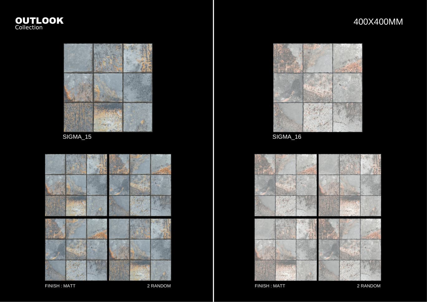 Sigma 400x400mm outdoor tile