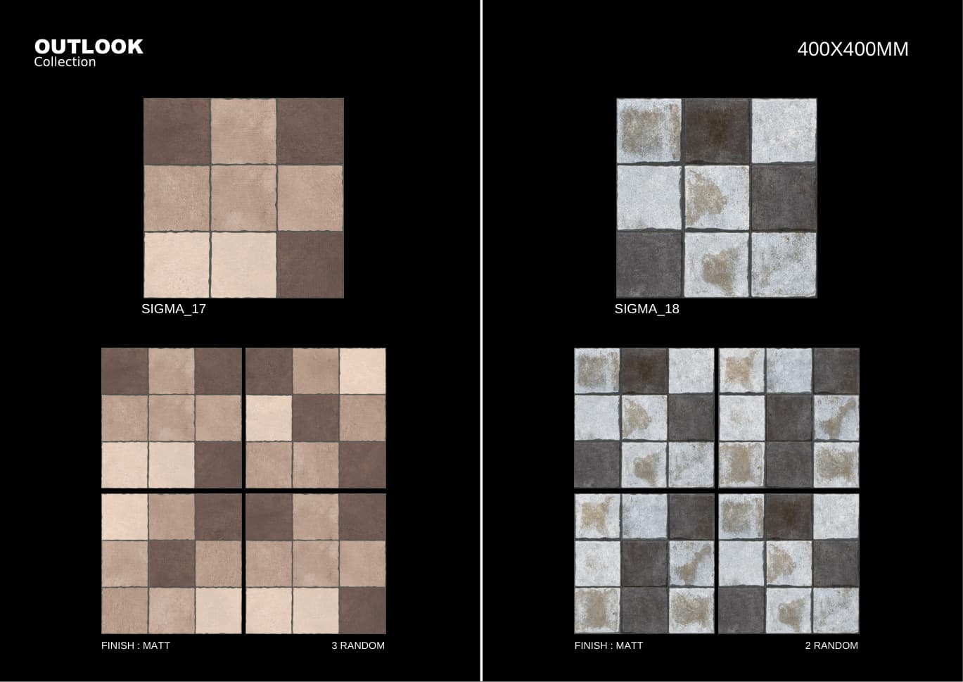 Sigma 400x400mm outdoor tile