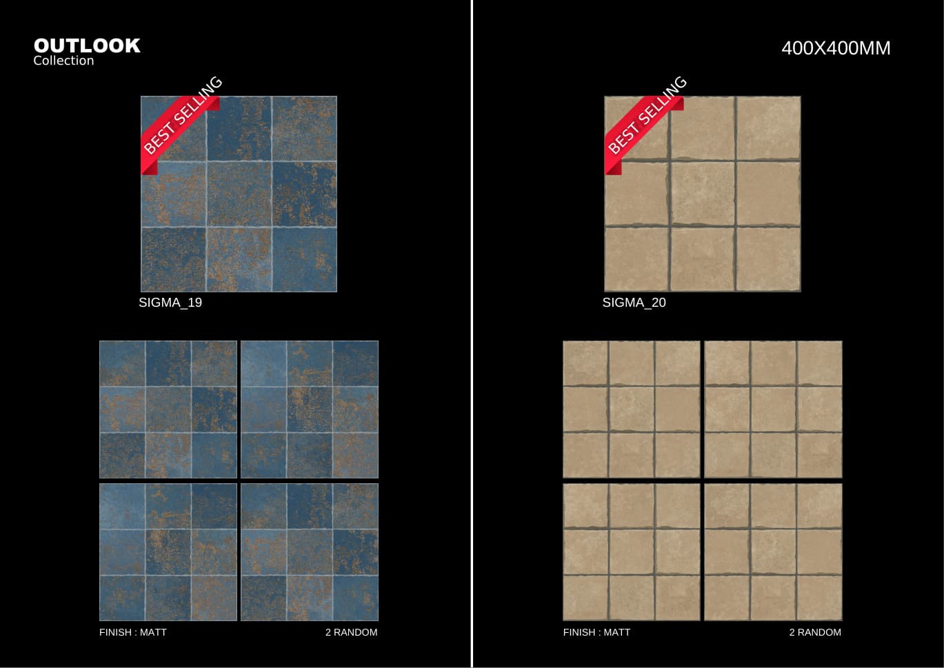 Sigma 400x400mm outdoor tile