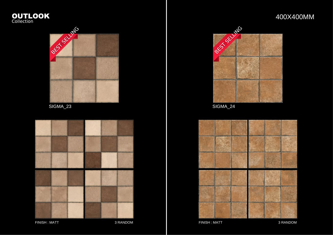Sigma 400x400mm outdoor tile