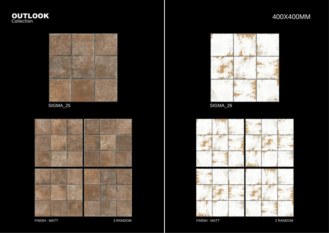 Sigma 400x400mm outdoor tile