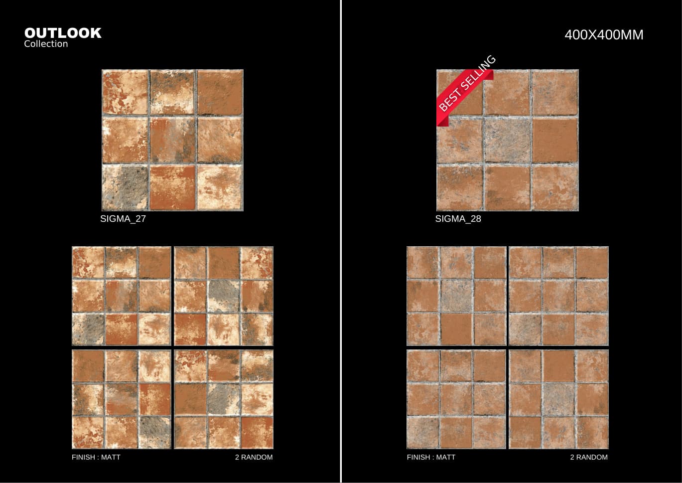 Sigma 400x400mm outdoor tile
