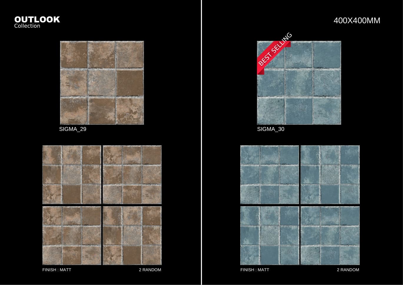 Sigma 400x400mm outdoor tile