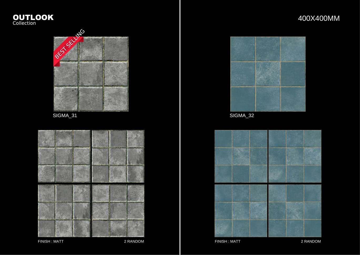 Sigma 400x400mm outdoor tile