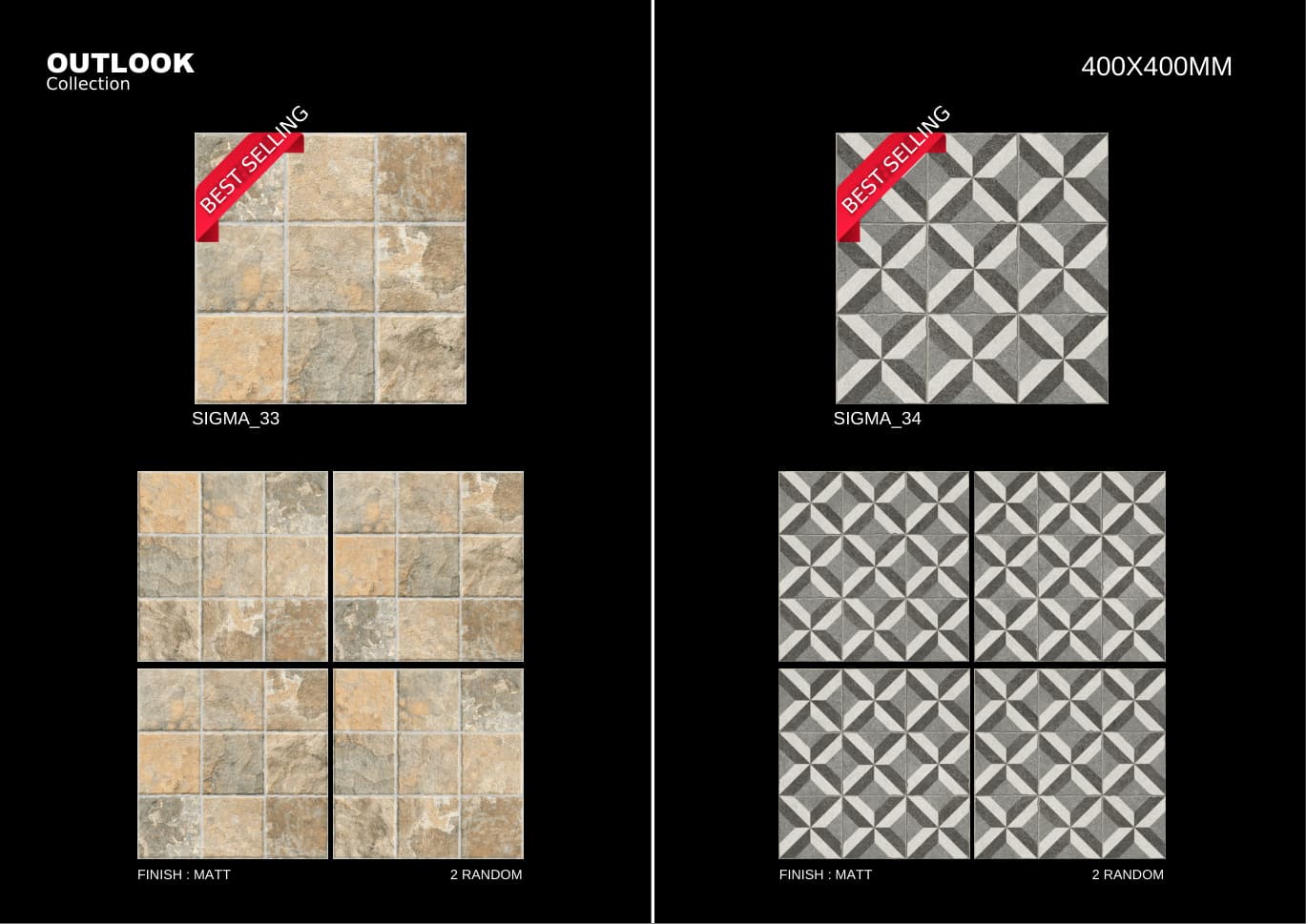Sigma 400x400mm outdoor tile