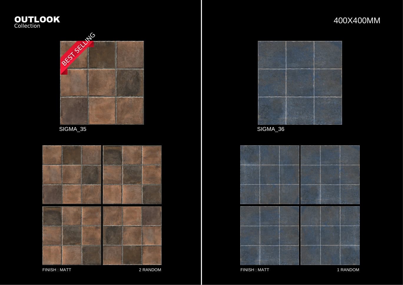 Sigma 400x400mm outdoor tile