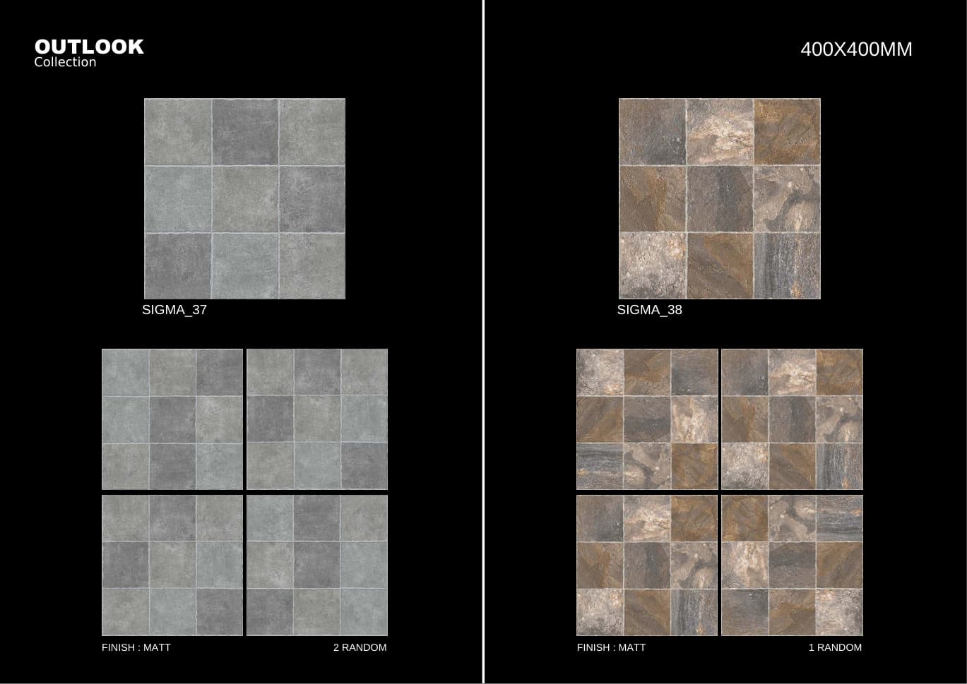 Sigma 400x400mm outdoor tile