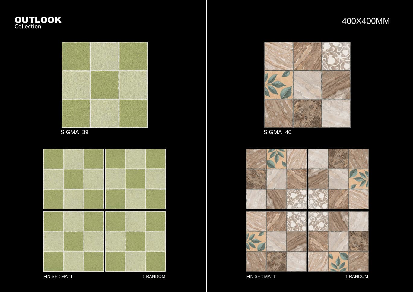 Sigma 400x400mm outdoor tile