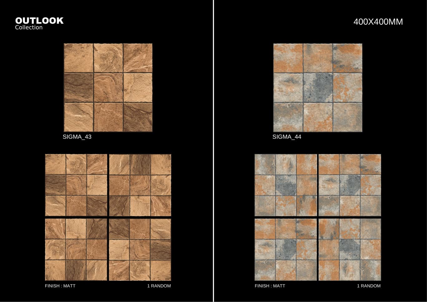 Sigma 400x400mm outdoor tile