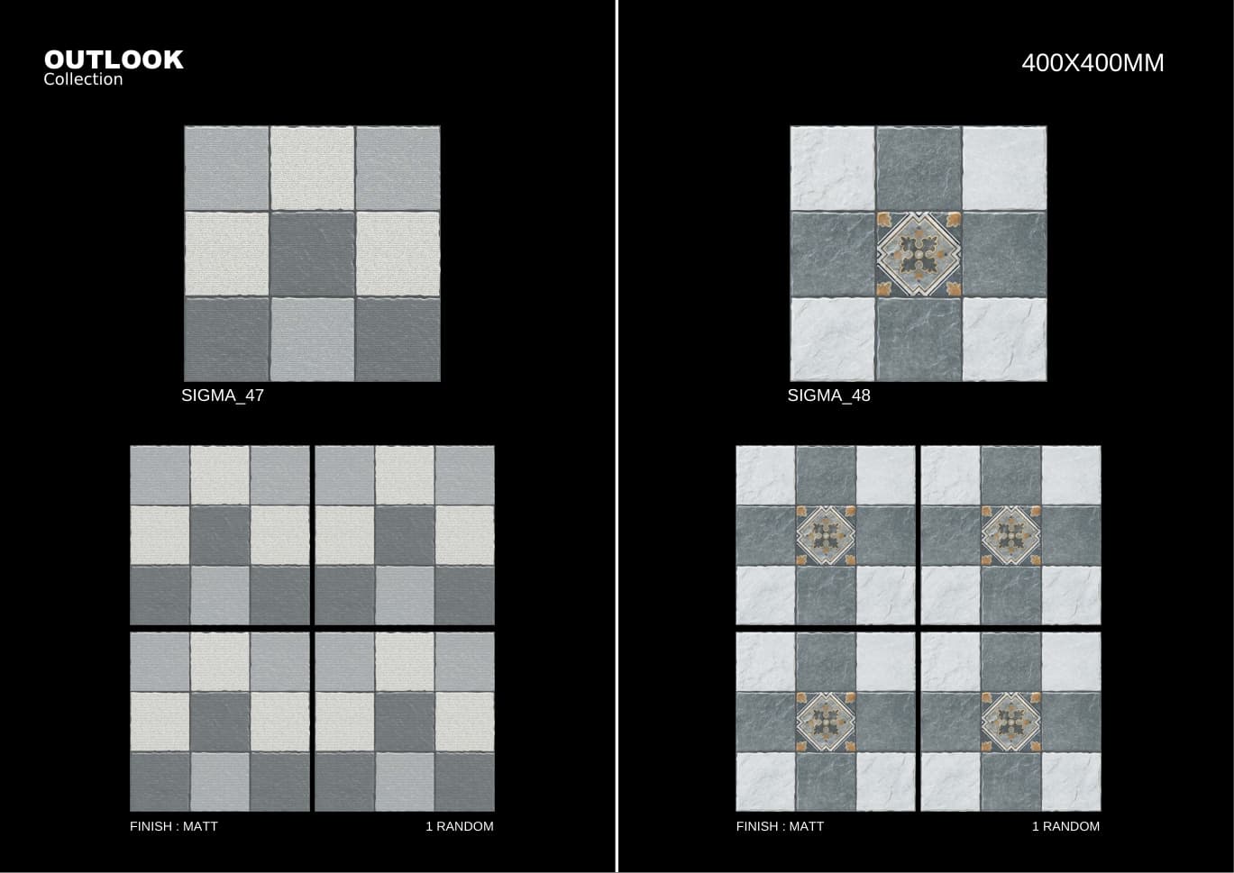 Sigma 400x400mm outdoor tile