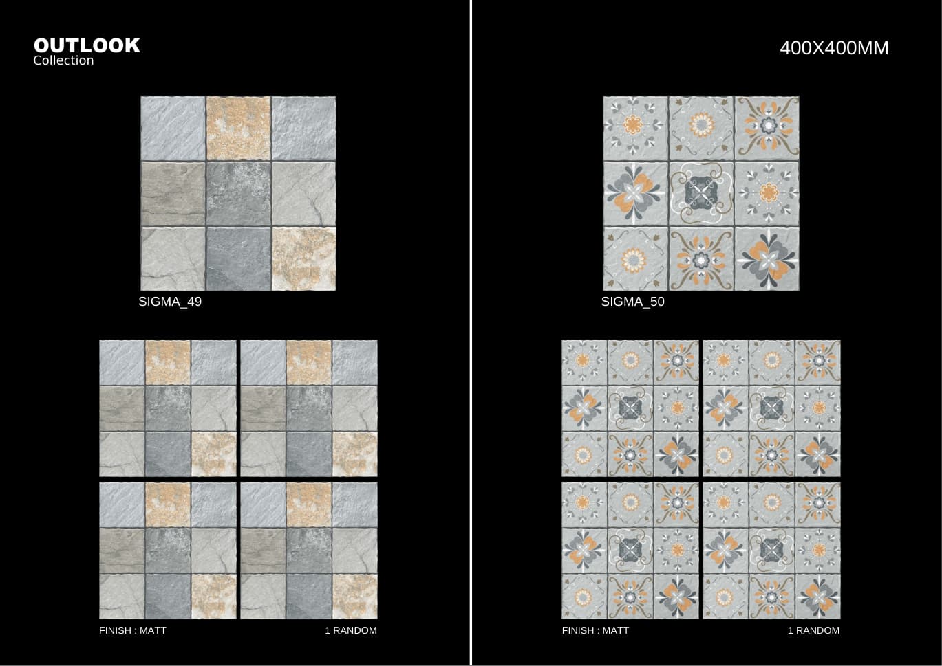 Sigma 400x400mm outdoor tile
