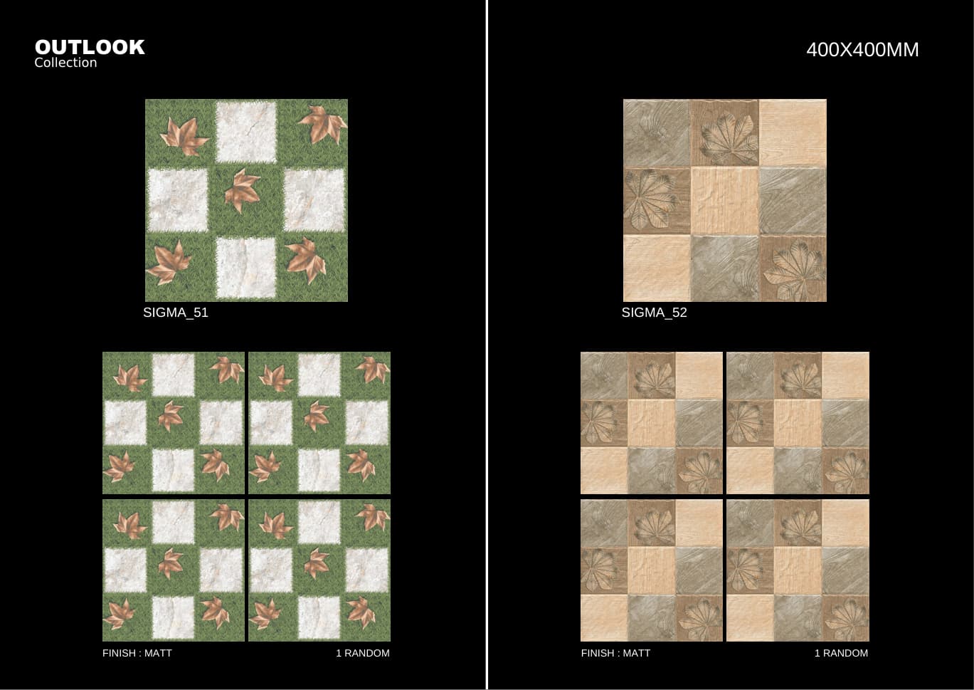 Sigma 400x400mm outdoor tile