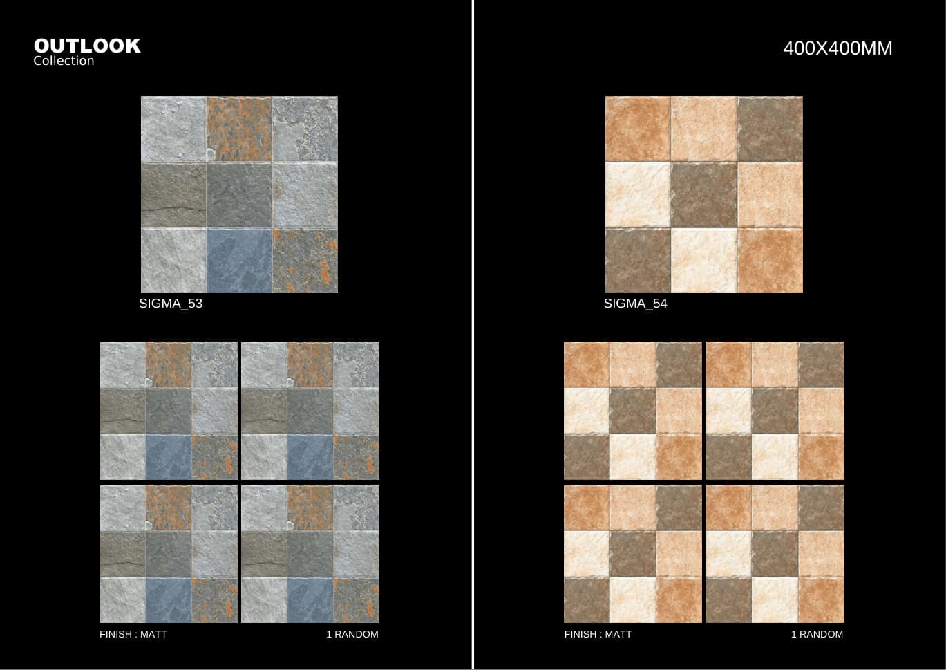 Sigma 400x400mm outdoor tile