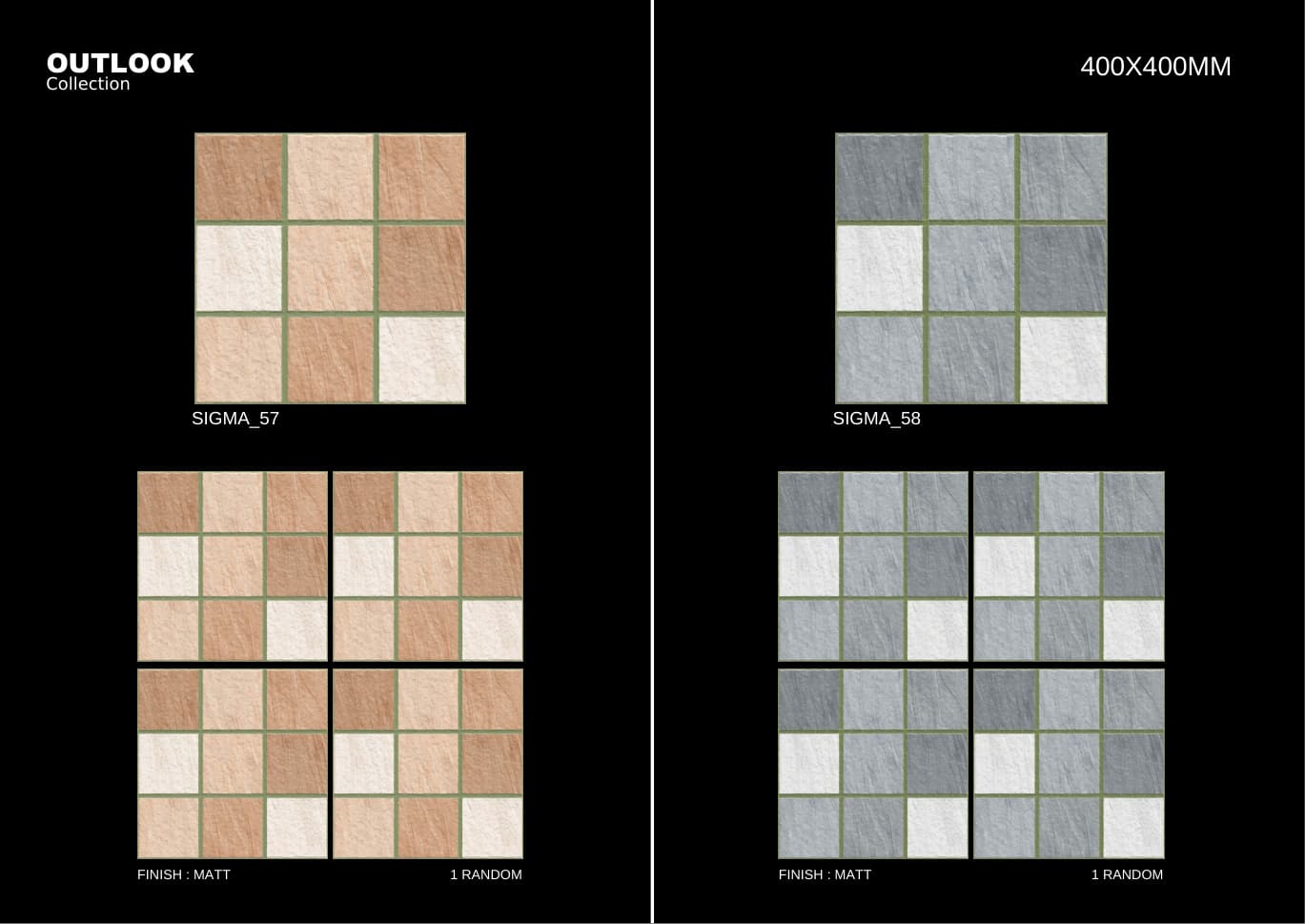 Sigma 400x400mm outdoor tile